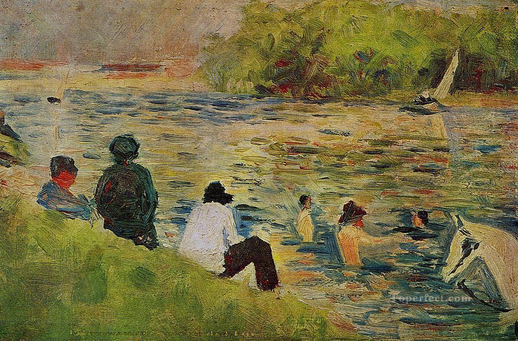 セーヌ川の岸辺 1884油絵